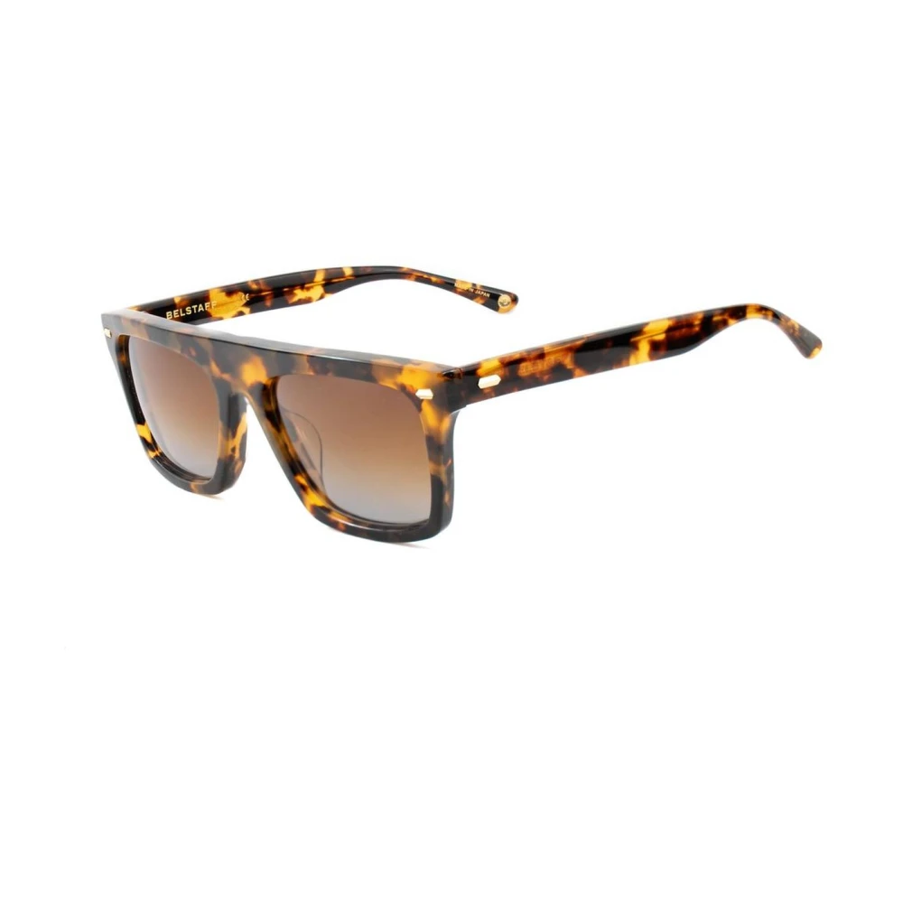 Belstaff Unisex Brown Sunglasses, One Size, Acetate Square Frame Sunglasses