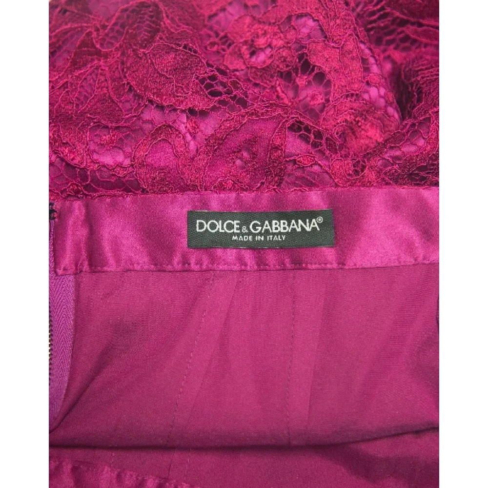 Dolce & Gabbana Pre-owned Cotton bottoms Purple Dames