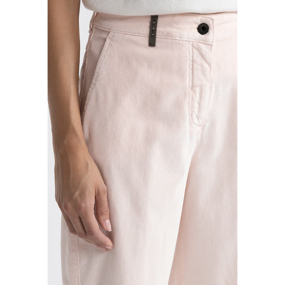 PESERICO Needlecord wortelbroek Pink Dames