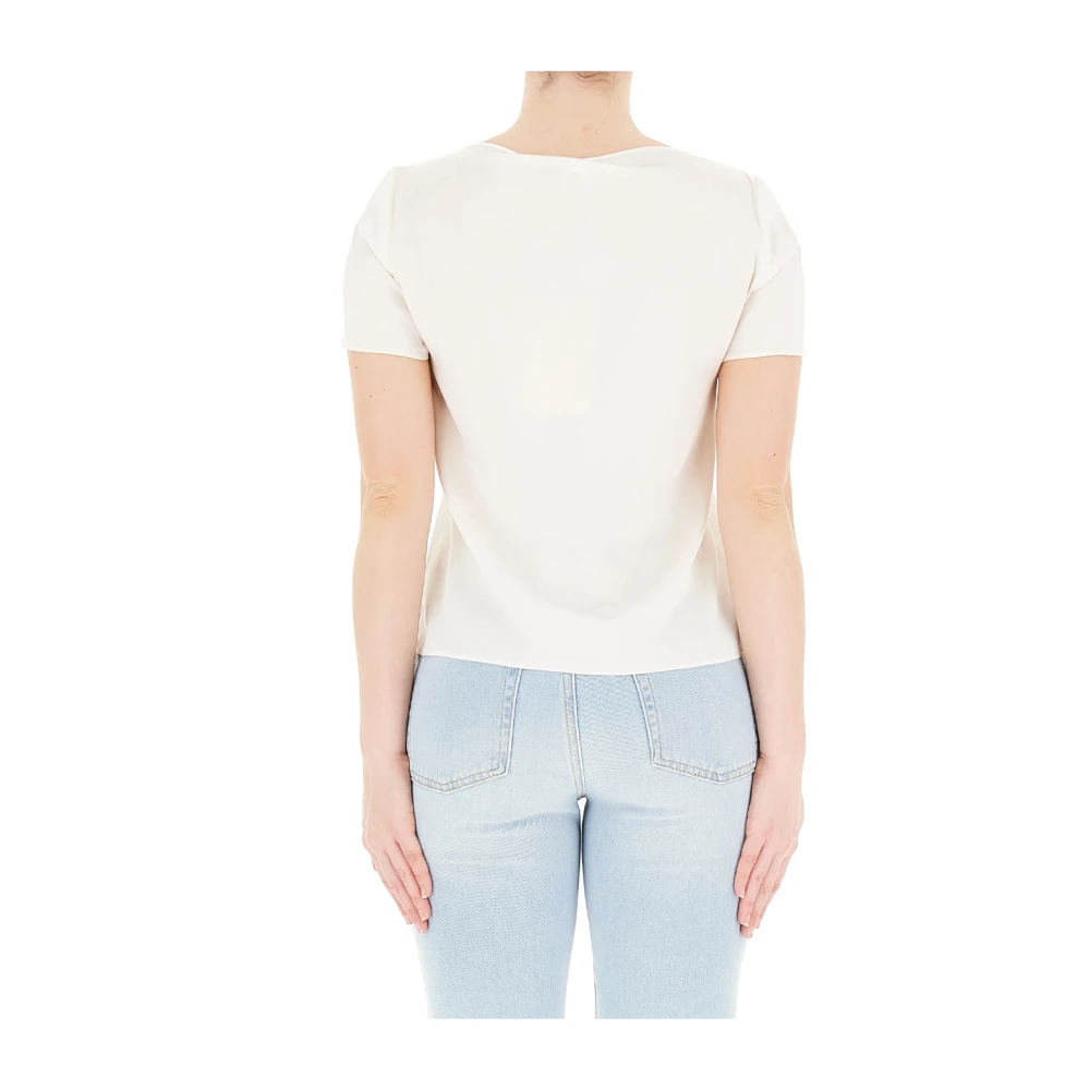 Pennyblack Zijden Stretch T-shirt Blouse White Dames
