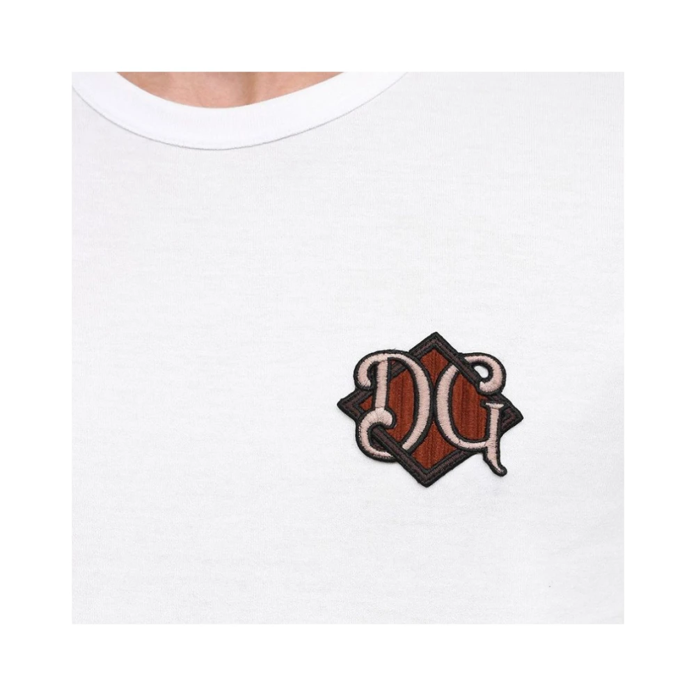 Dolce & Gabbana Wit Logo T-Shirt White Heren
