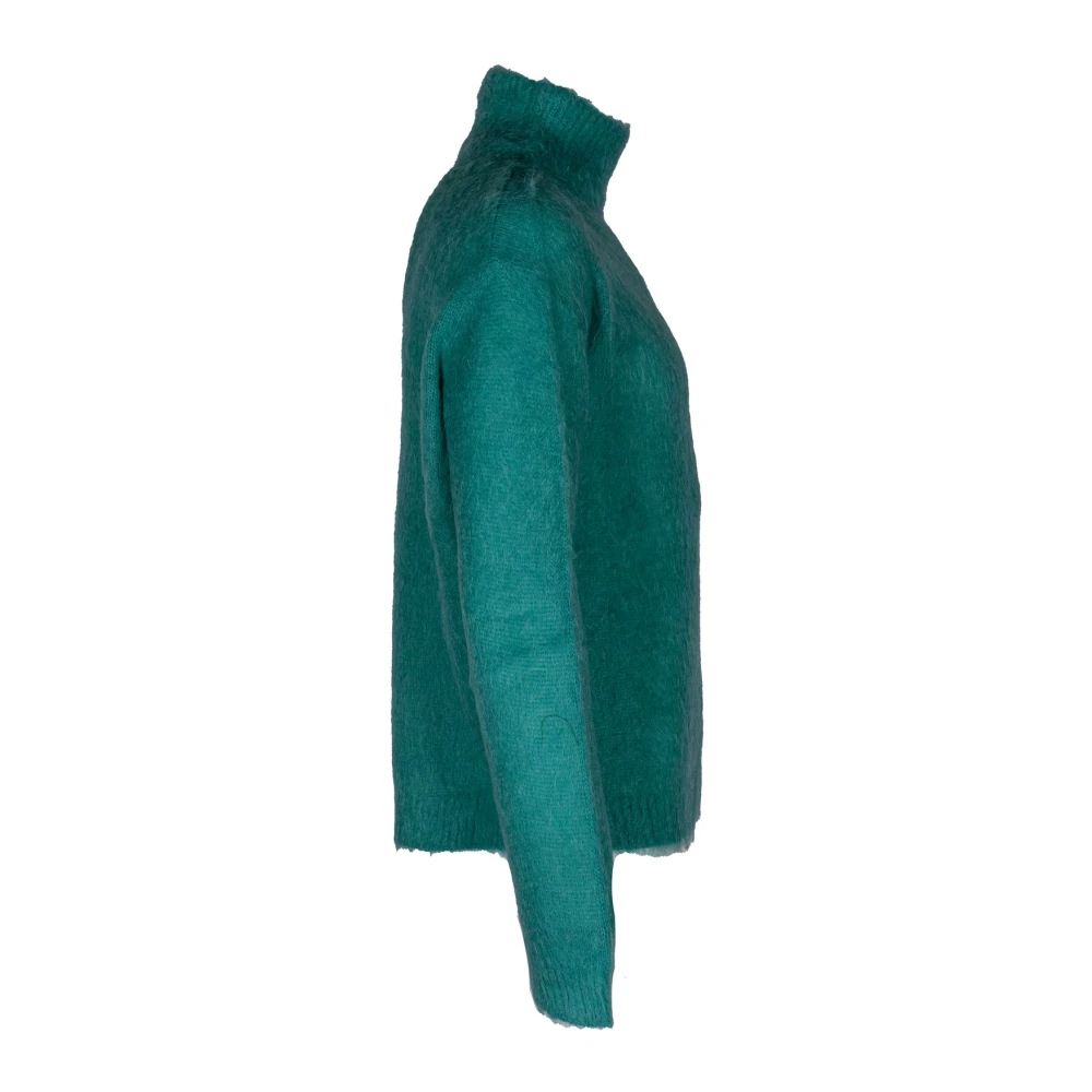 Dondup Mohair Dolcevita Trui. Lange Mouw. Gemaakt in Italië Blue Dames