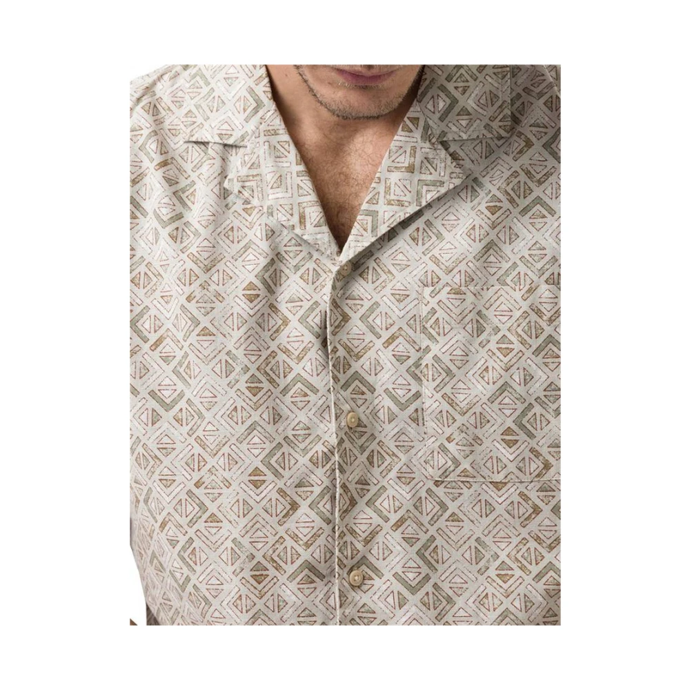 Pierre Cardin Casual Shirt P.c.- Rene Baked Clay White Heren