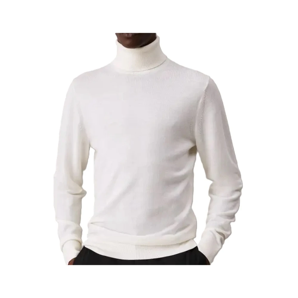 Calvin Klein Merino Wol Rolhals Trui White Heren