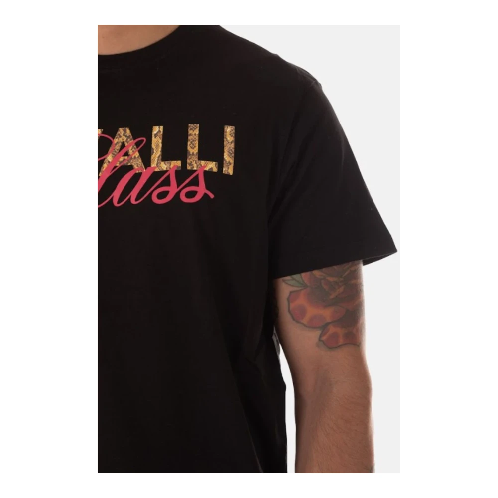 Just Cavalli Heren Logo T-Shirt Black Heren