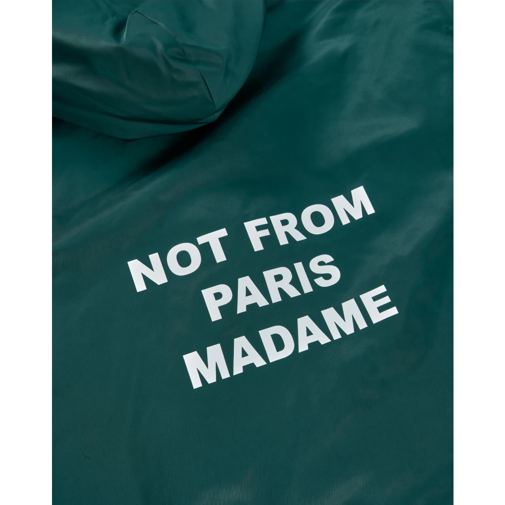 Drole de Monsieur Groene Parka Jas met Slogan Green Heren