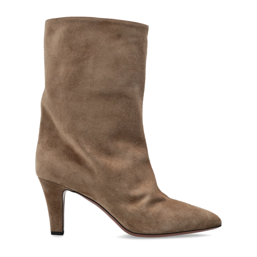 Paris Texas Women's Beige Elsa Heeled Ankle Boots