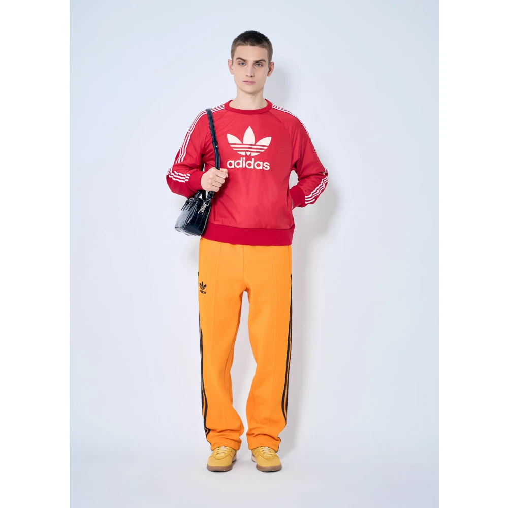 Adidas Logo Motif Crewneck Sweatshirt Red Heren