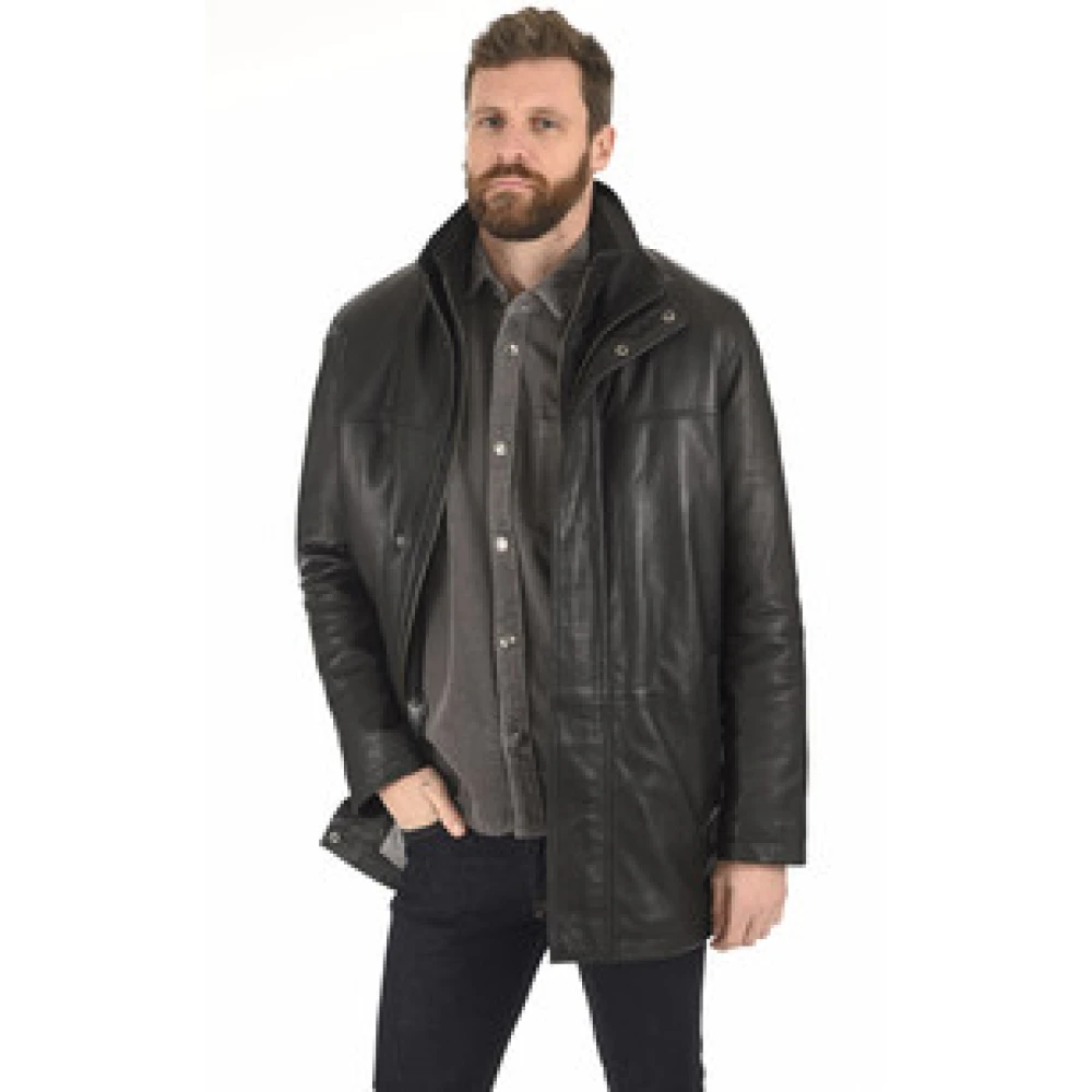 La Canadienne Zwarte Lam Comfort Vest Black Heren