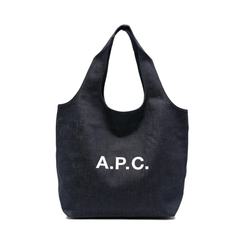 A.p.c. Men's Blue Shopping Bags, One Size, Indigo Cotton Bum Bag