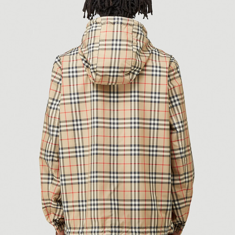 Burberry Reversibele Check Jas Beige Heren