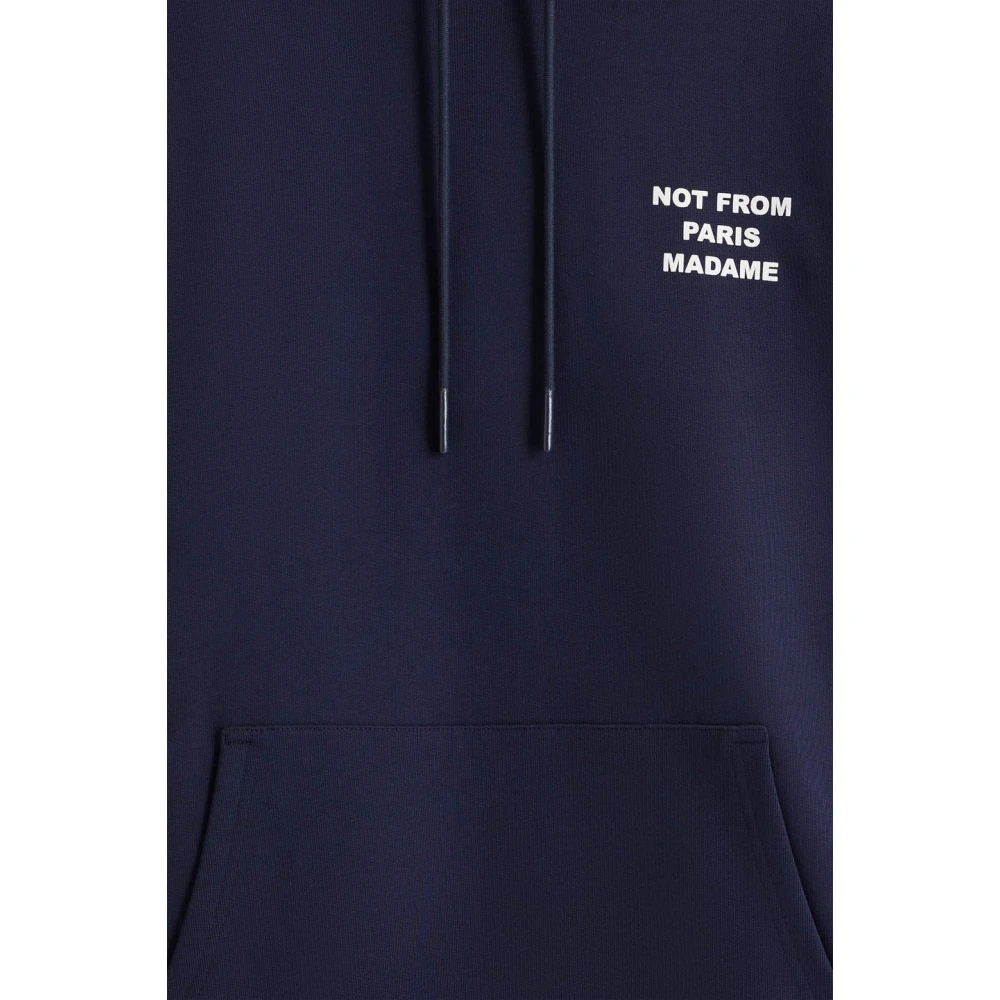 Drole de Monsieur Slogan Hoodie Blue Heren