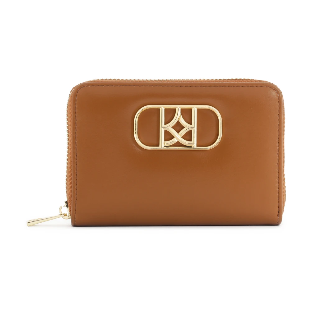 Kazar Lichtbruine portemonnee met decoratief monogram Brown Dames