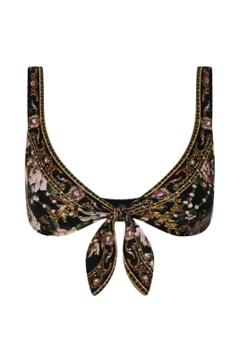 Ruched Tie Front Bra