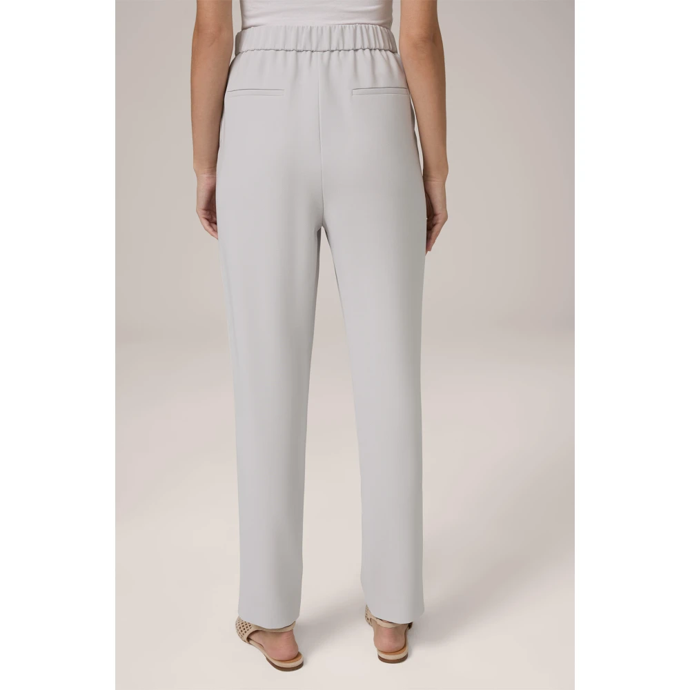 Windsor Slim Fit Crepe Plooi Broek Gray Dames