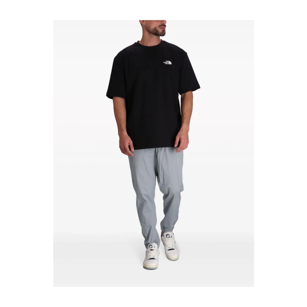 The North Face Zwarte Katoenen Logo Geborduurd T-shirt Black Heren