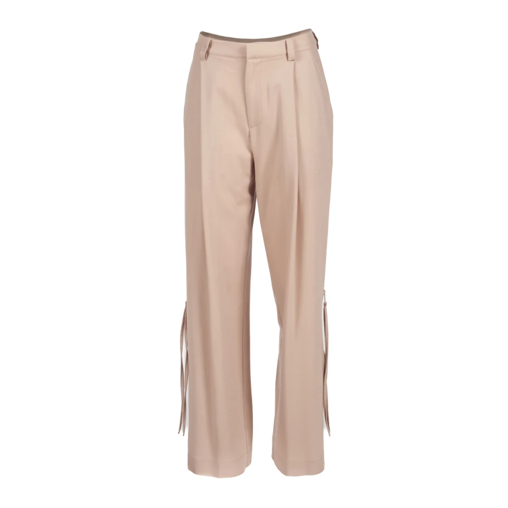 Semicouture Beige Athenais Ritszoom Broek Beige Dames