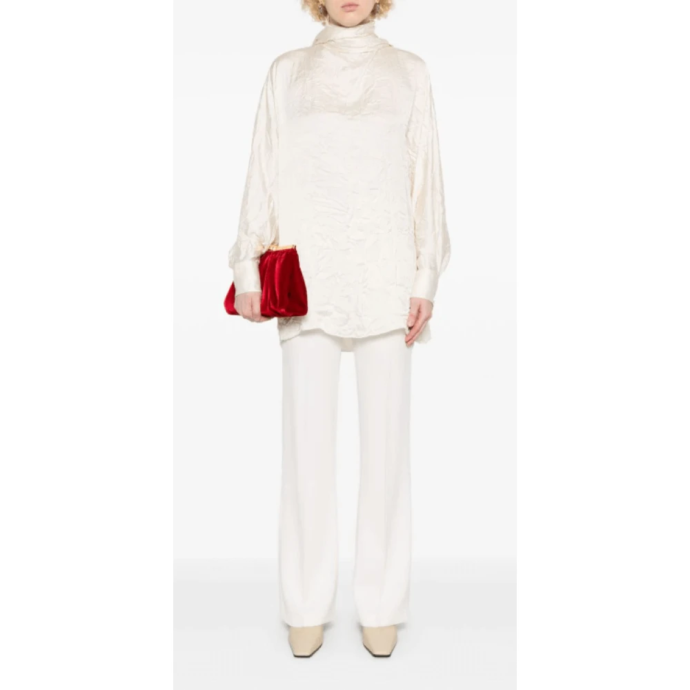 Khaite Elegante Zijden Blouse Beige Dames