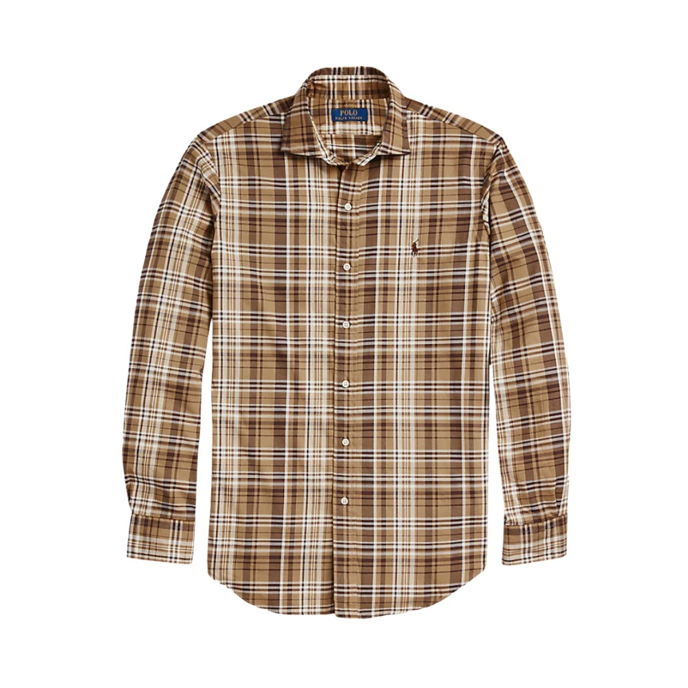 Polo Ralph Lauren Bruin geruite overhemd met lange mouwen Brown Heren