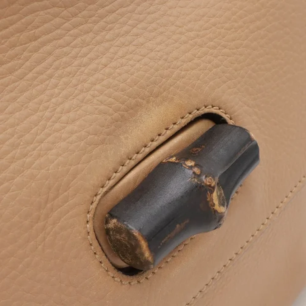 Gucci Vintage Pre-owned Leather gucci-bags Beige Dames