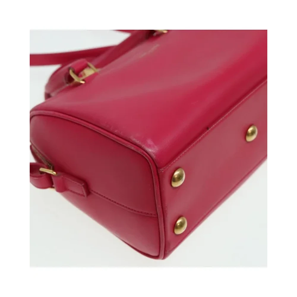 Saint Laurent Vintage Pre-owned Leather handbags Red Dames