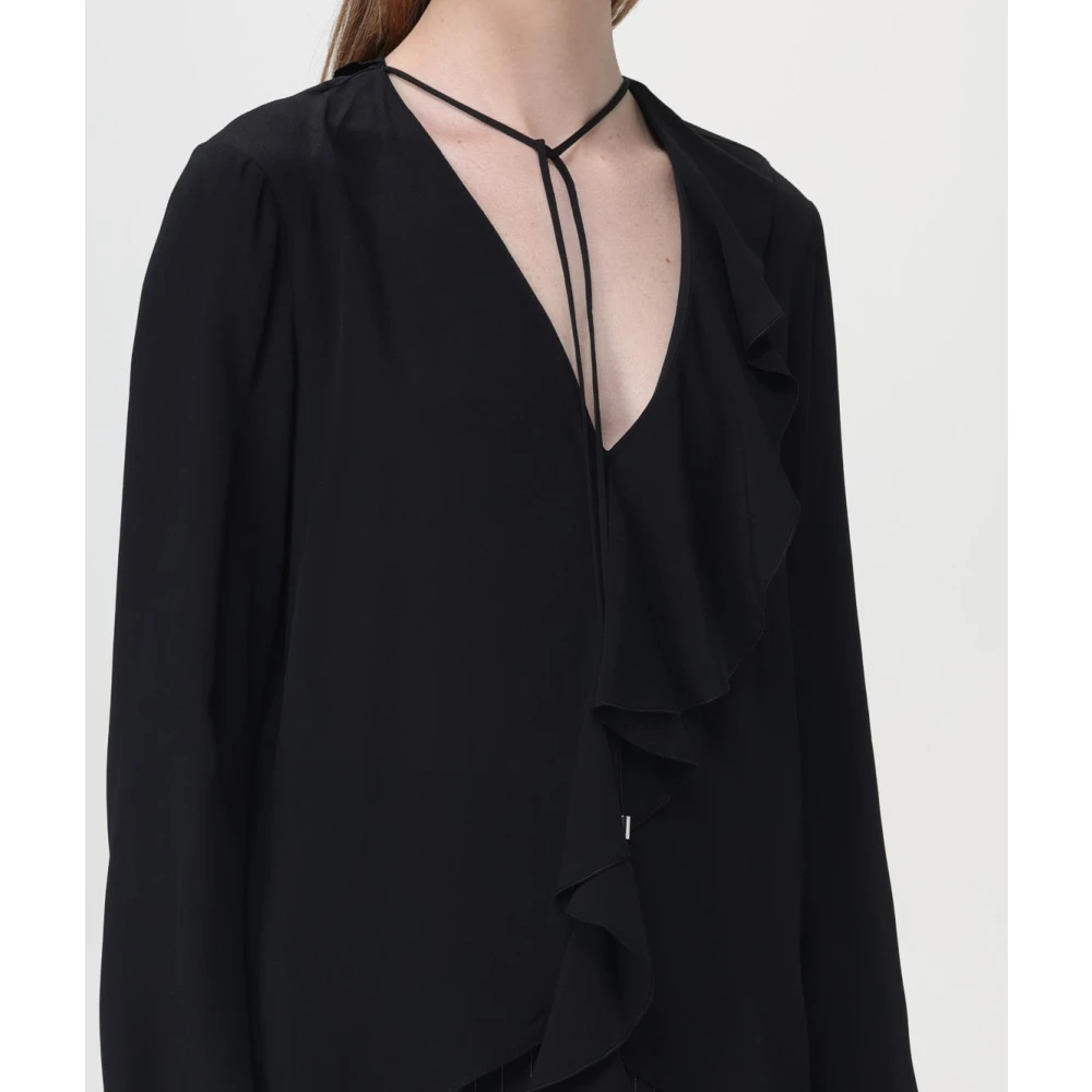PATRIZIA PEPE Crepe Essential Blouse Black Dames