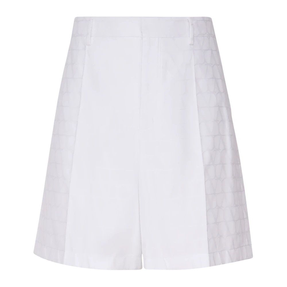 Valentino Garavani Witte Katoenen Vlogo Iconograph Shorts White Heren