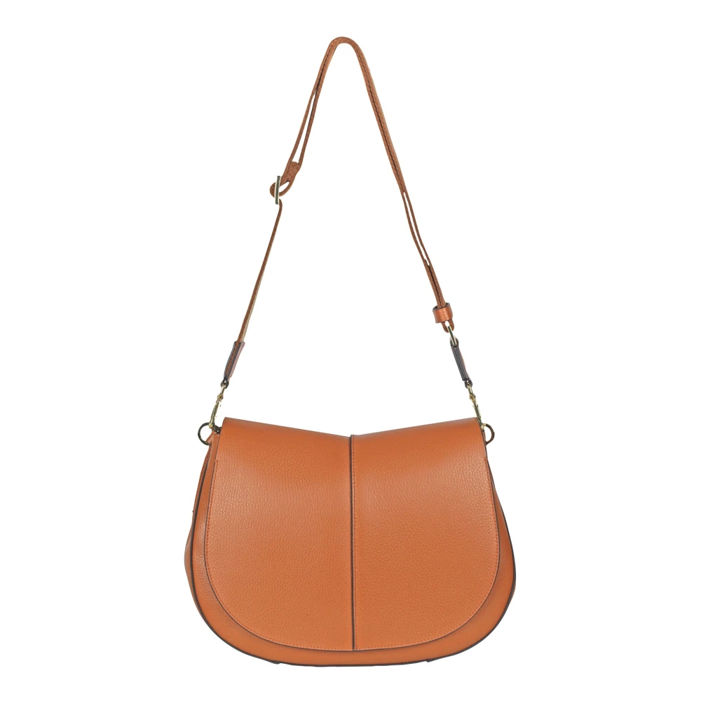 Gianni Chiarini Helena Round Leren Schoudertas Brown Dames