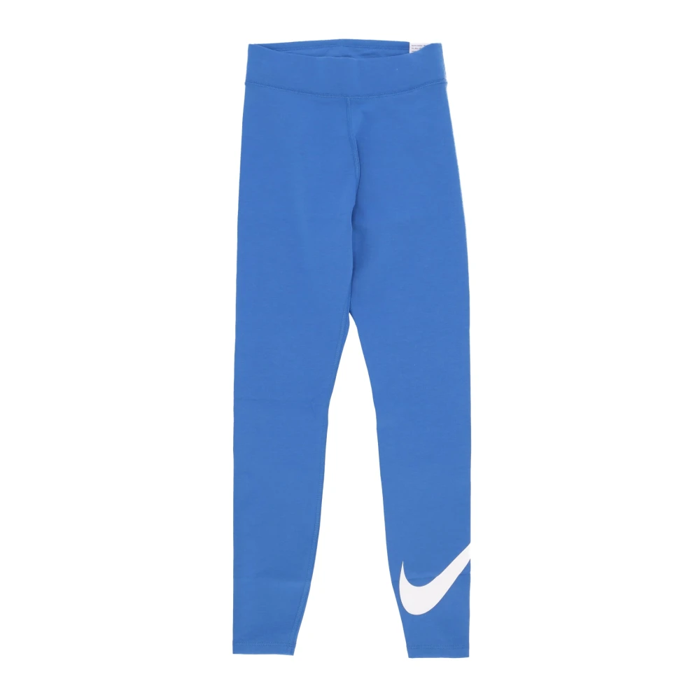 Nike Women's Blue Training Trousers & Tights, S, Sportswear Leggings High Waisted Swoosh Star