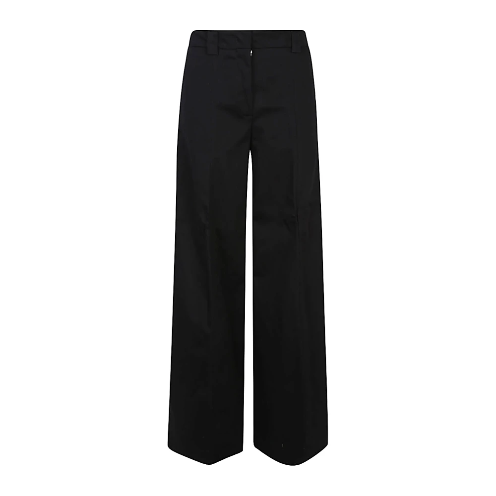 Thelatest Women's Black Alma Trousers - Wide Trousers - 2XS - Trousers