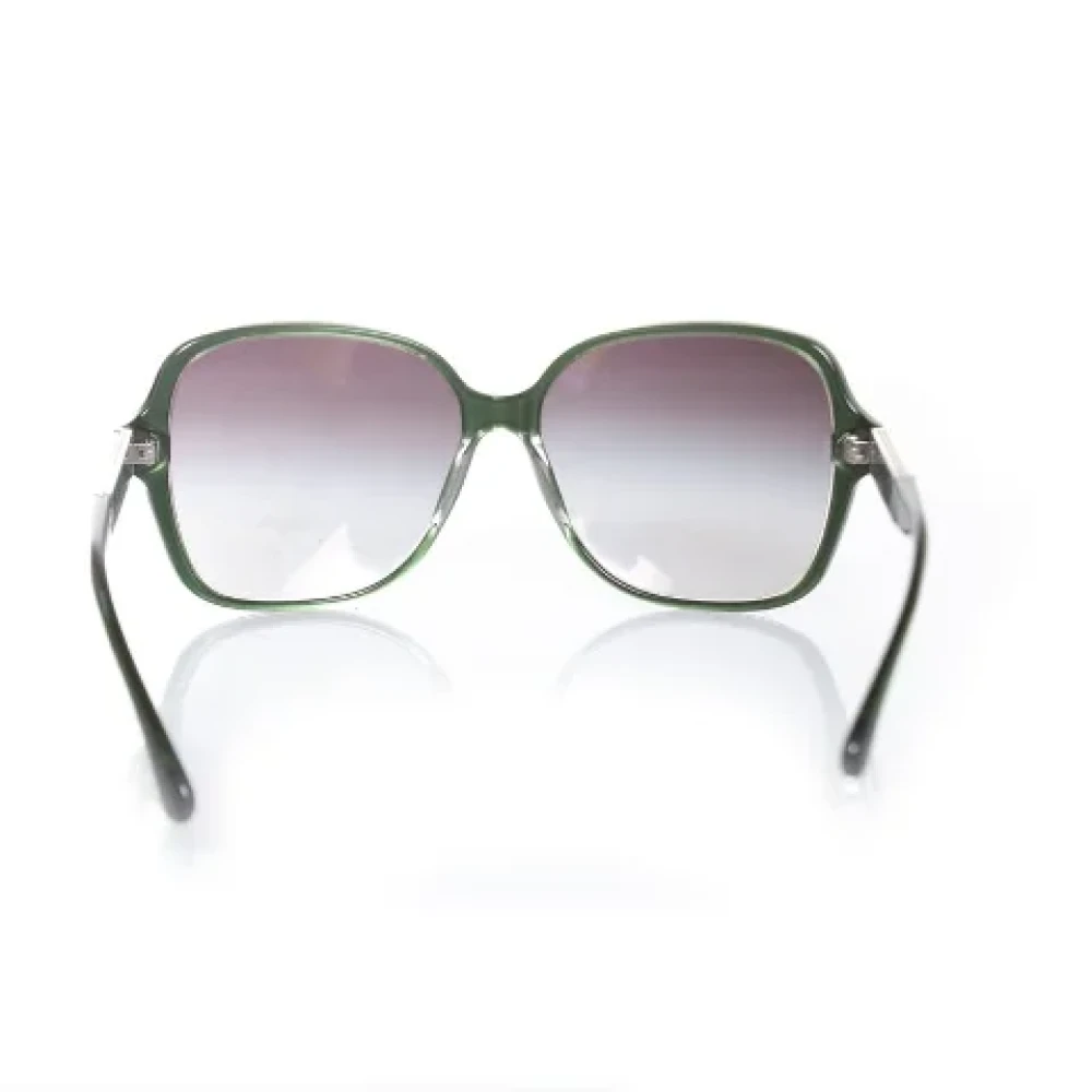 Chanel Vintage Pre-owned Plastic sunglasses Green Dames
