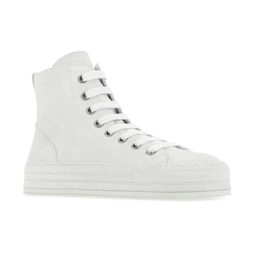 Ann Demeulemeester Krijt suede sneakers White Dames