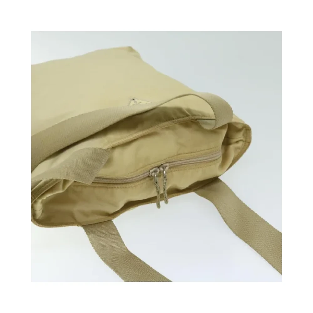 Prada Vintage Pre-owned Nylon prada-bags Beige Dames