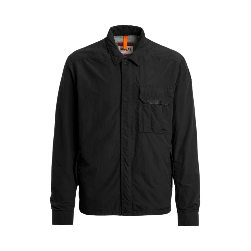 Parajumpers Men's Black Light Jackets, S, Miura - Overshirt
