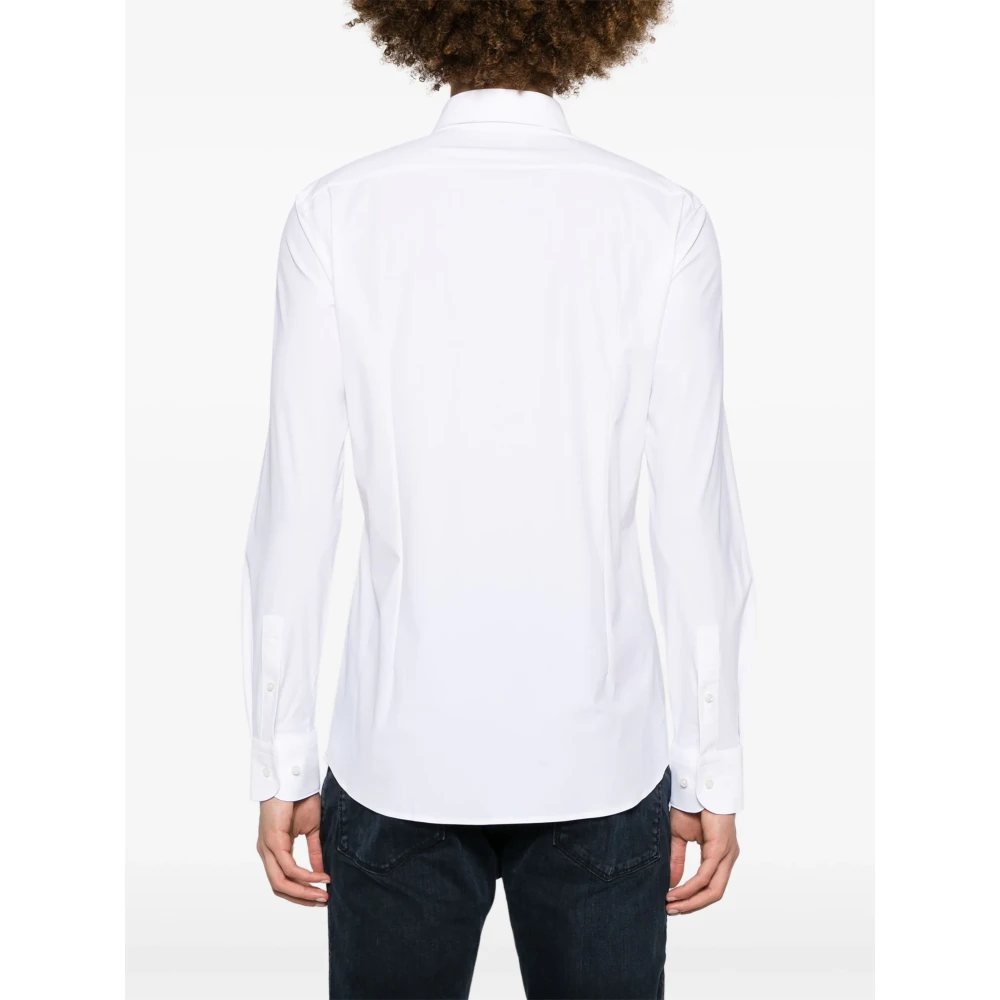 Hugo Boss Slim Fit Polyamide Elastaan Shirt White Heren