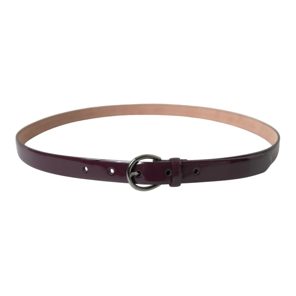 Dolce & Gabbana Elegante kastanjebruine leren riem Brown Dames