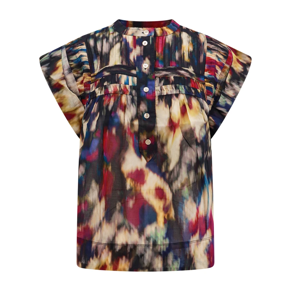 Isabel Marant Étoile Biologisch Katoenen Top met Multicolor Print Multicolor Dames