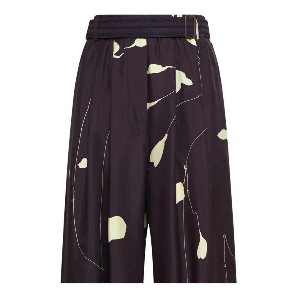 Alysi Rode hoge taille broek Red Dames