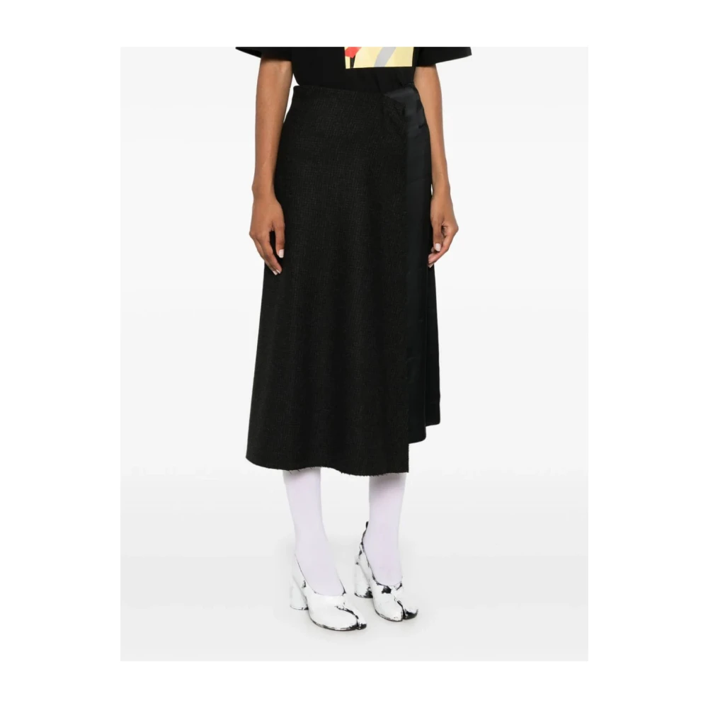 Plan C Donkergrijze Rok Black Dames