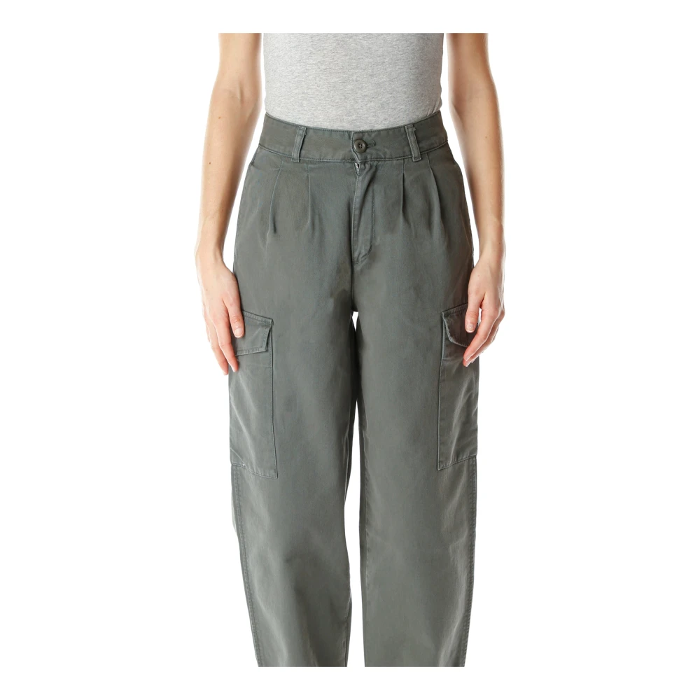 Carhartt WIP Straight Trousers Green Dames