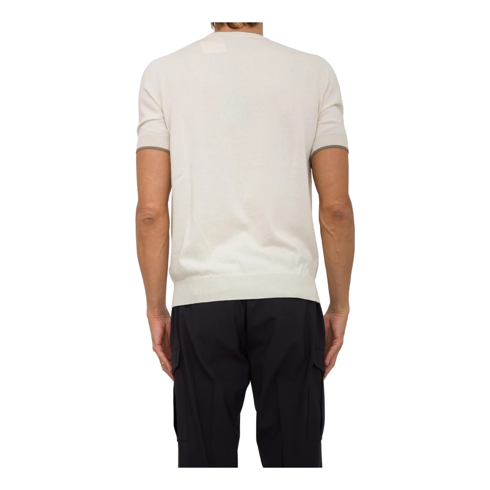 PESERICO Stijlvolle Gebreide Top Beige Heren