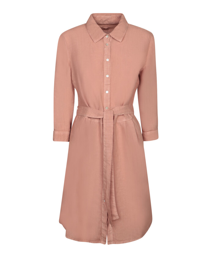 robe-en-lin-couleur-palissandre-avec-col-classique