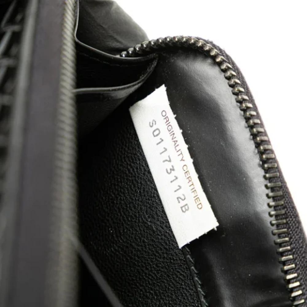 Bottega Veneta Vintage Pre-owned Leather wallets Black Dames