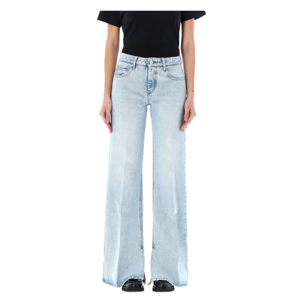 Ami Paris Flared Wide Jeans Blue Dames