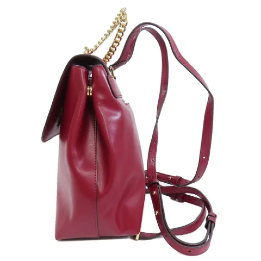 Michael Kors Pre-owned Leather backpacks Red Dames
