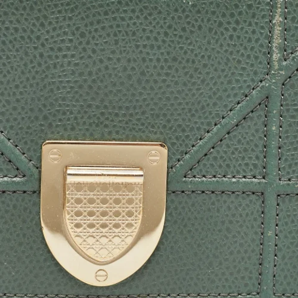 Dior Vintage Pre-owned Leather wallets Green Dames