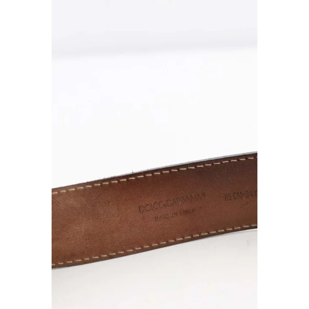 Dolce & Gabbana Pre-owned Leather belts Gray Dames