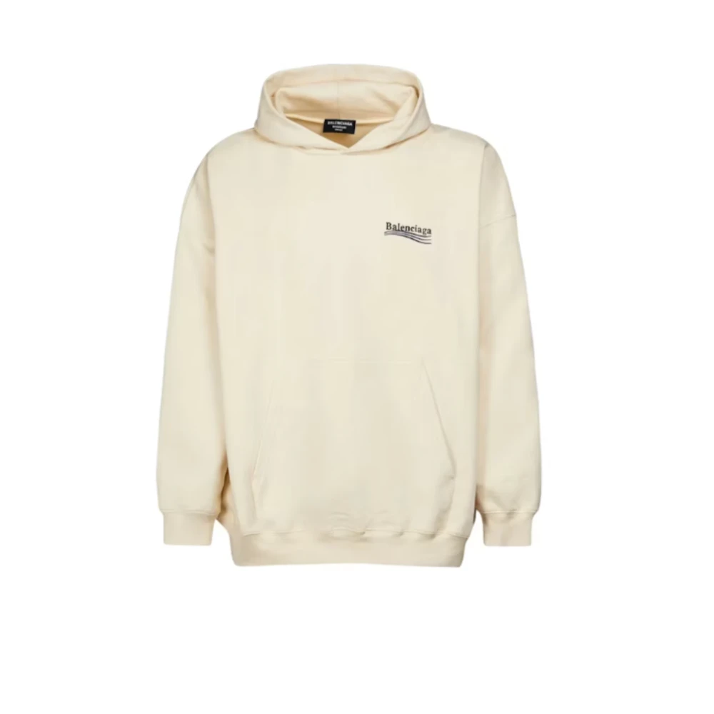 Balenciaga Men's White Hoodie - Hoodies - Xs - Sweatshirts & Hoodies