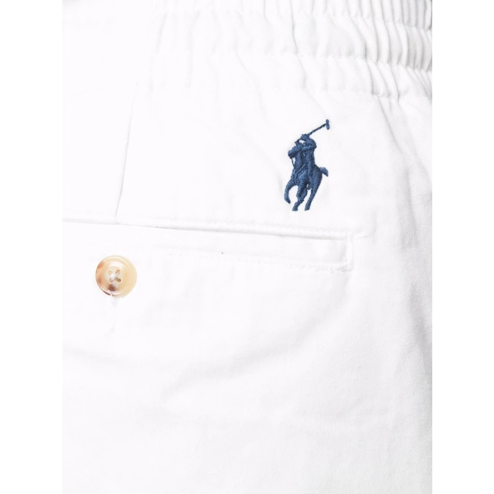 Polo Ralph Lauren Witte broek met geborduurd logo White Heren