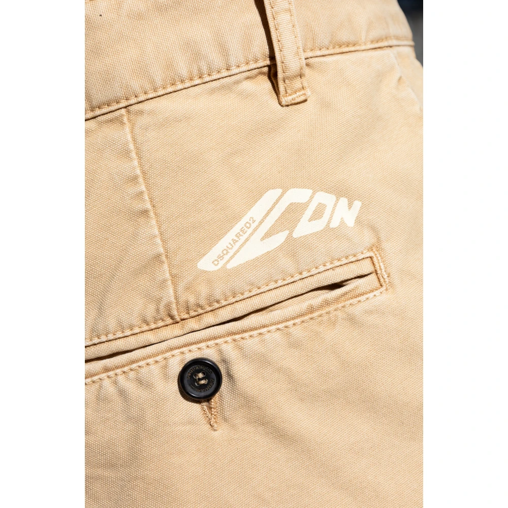 Dsquared2 Broek met Logo Beige Heren